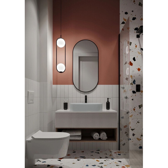 Зеркало Art&Max Torino 60 см AM-Tor-600-1000-DS-Nero, чёрный фото 6