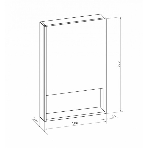 Зеркало-шкаф Art&Max Foggia 50 см AM-Fog-500-800-1D-R-DS-F-Nero, чёрный фото 5