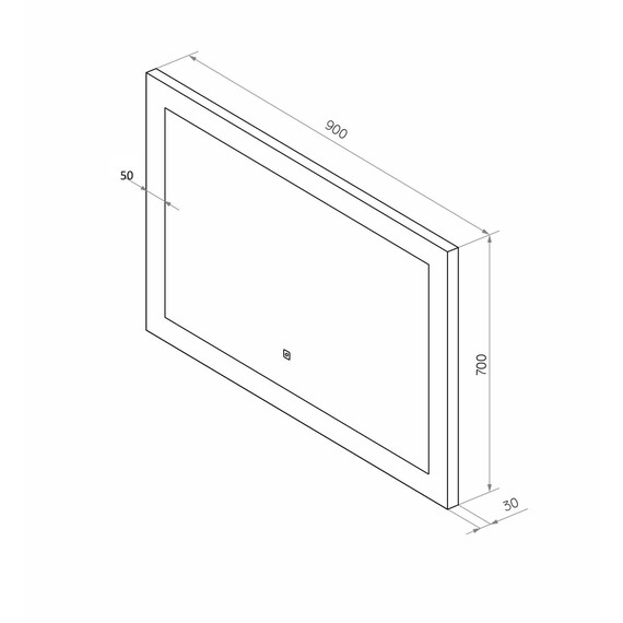 Зеркало Art&Max Soli 90 см AM-Sol-900-700-DS-F-H фото 7