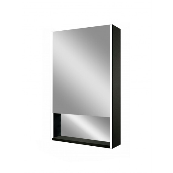 Зеркало-шкаф Art&Max Foggia 50 см AM-Fog-500-800-1D-L-DS-F-Nero, чёрный фото 