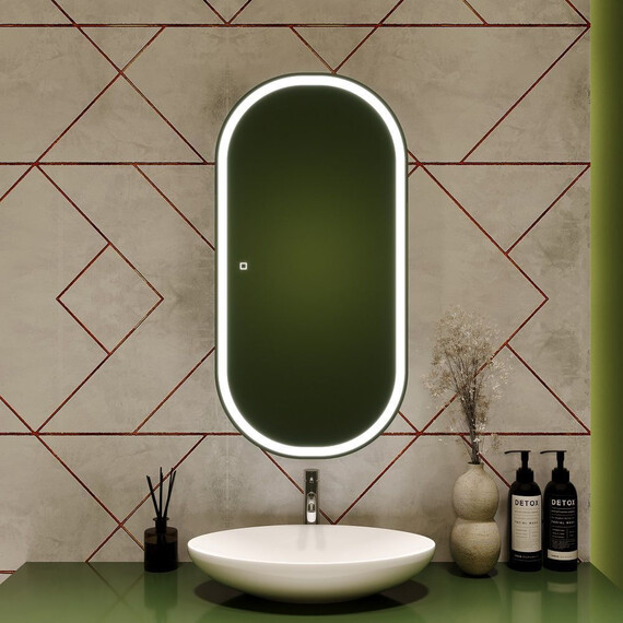 Зеркало-шкаф Art&Max Bari 50 см AM-Bar-500-1000-1D-R-DS-F-White фото 2