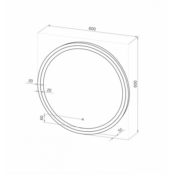 Зеркало Art&Max Livorno 60 см AM-Liv-600-DS-F-Nero, чёрный фото 8