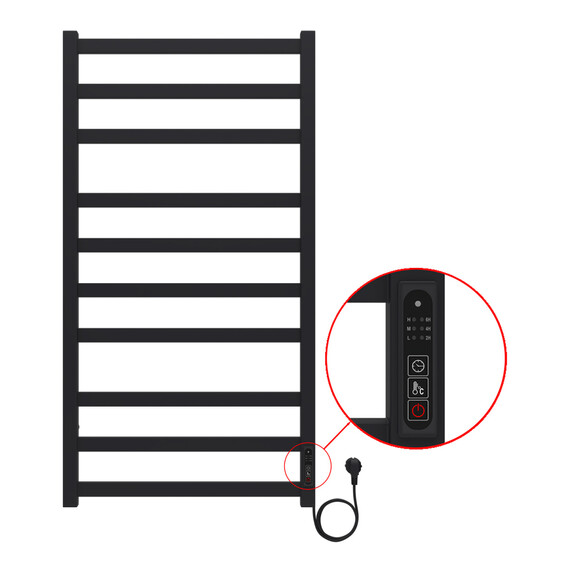 Полотенцесушитель электрический Azario Palermo П10 500x1000 мм AZ83850B фото 4