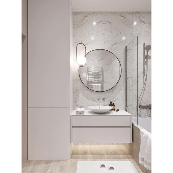 Зеркало Art&Max Sanremo 80 см AM-San-800-DS-F-Nero, чёрный фото 7