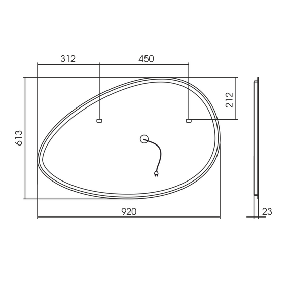 Зеркало Art&Max Como 92 см AM-Com-920-600-DS-F фото 9