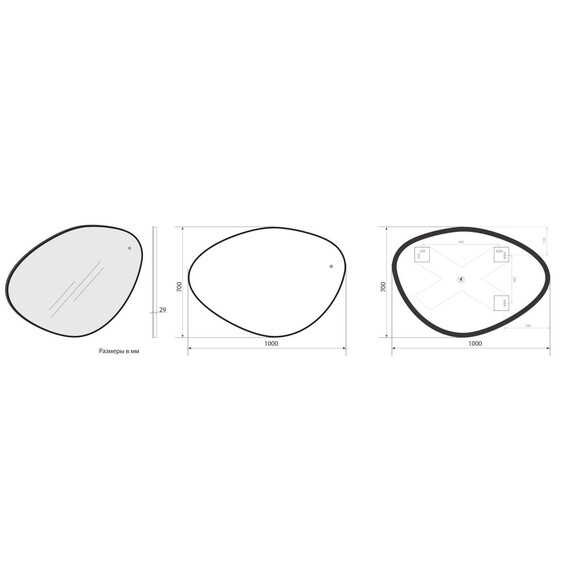 Зеркало Art&Max Como 70 см AM-Com-700-1000-DS-F-Nero, чёрный фото 6