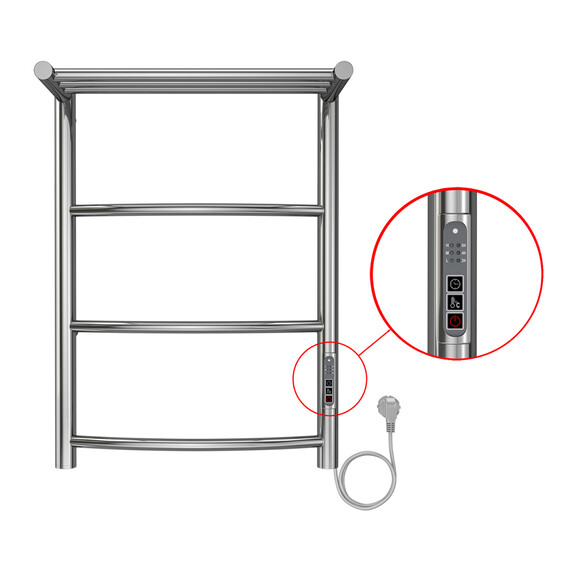 Полотенцесушитель электрический Azario Verona с полкой П4 400x600 мм AZ04846P фото 4