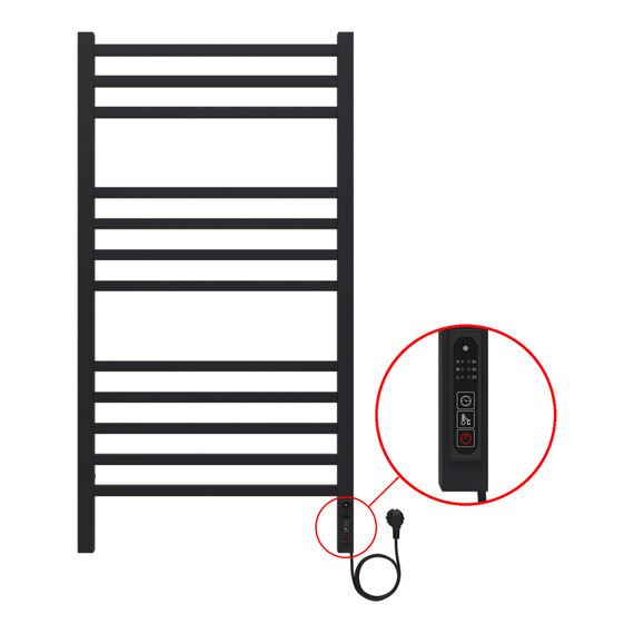 Полотенцесушитель электрический Azario Ancona П12 500x1000 мм AZ71850B фото 4