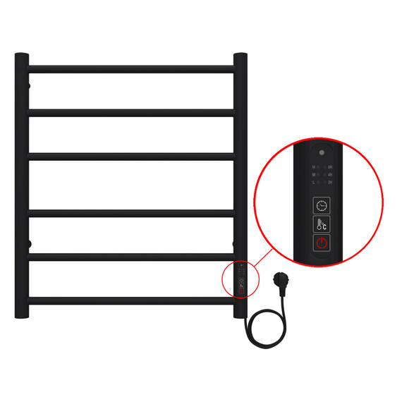 Полотенцесушитель электрический Azario Parma П6 500x600 мм AZ10856B фото 4