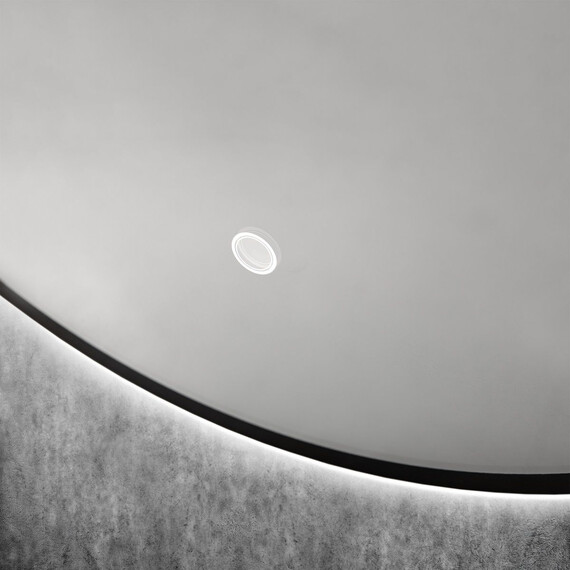 Зеркало Art&Max Sanremo 80 см AM-San-800-DS-F-Nero, чёрный фото 3