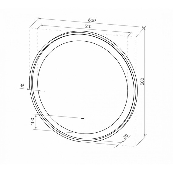 Зеркало Art&Max Napoli 60 см AM-Nap-600-DS-F-Grey, тёмно-серый фото 9