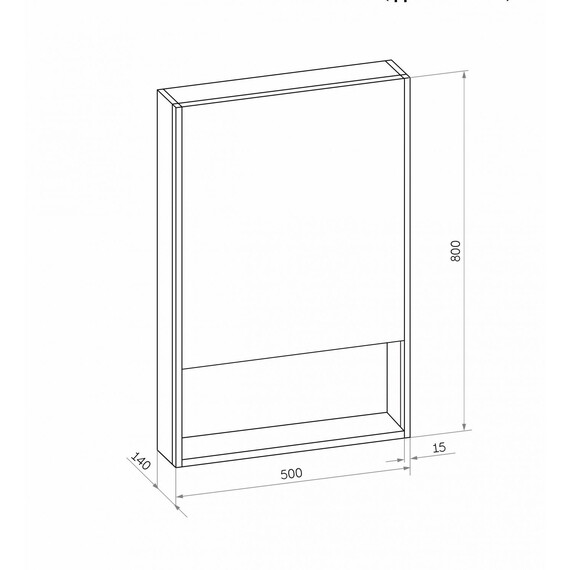 Зеркало-шкаф Art&Max Foggia 50 см AM-Fog-500-800-1D-L-DS-F-Nero, чёрный фото 7