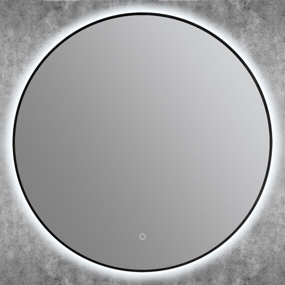 Зеркало Art&Max Sanremo 80 см AM-San-800-DS-F-Nero, чёрный фото 