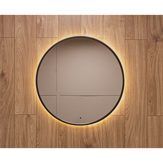 Зеркало Art&Max Asti 80 см AM-Ast-800-DS-FNC-Nero, чёрный фото 