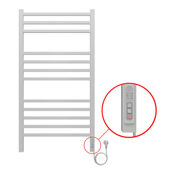 Полотенцесушитель электрический Azario Ancona П12 500x1000 мм AZ71850W фото 3
