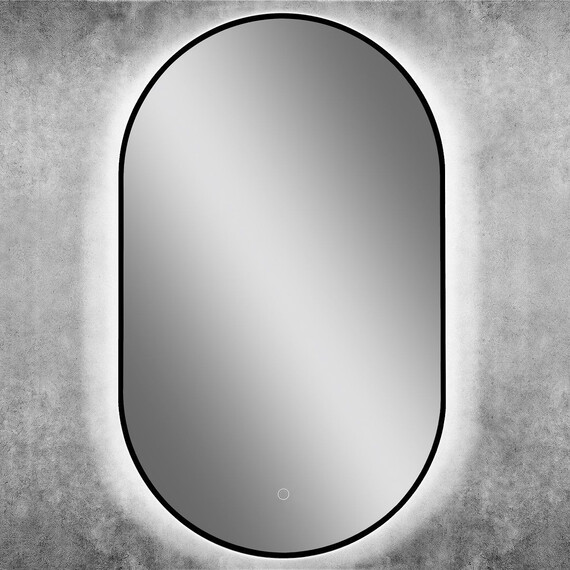 Зеркало Art&Max Torino 60 см AM-Tor-600-1000-DS-Nero, чёрный фото 