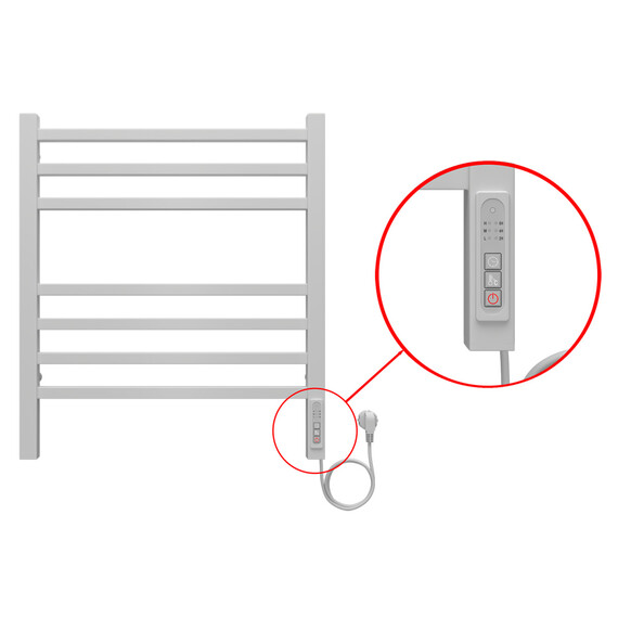 Полотенцесушитель электрический Azario Ancona П7 500x600 мм AZ71856W фото 4