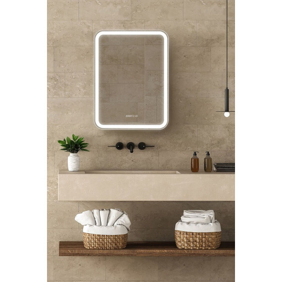 Зеркало-шкаф Art&Max Platino 60 см AM-Pla-600-800-1D-R-DS-FC-H-T-Grey, антрацит фото 2