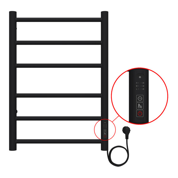 Полотенцесушитель электрический Azario Parma П6 400x600 мм AZ10846B фото 4