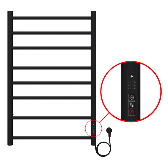 Полотенцесушитель электрический Azario Parma П8 500x800 мм AZ10858B фото 4