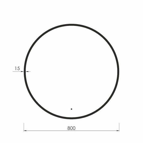 Зеркало Art&Max Asti 80 см AM-Ast-800-DS-FNC-Nero, чёрный фото 9