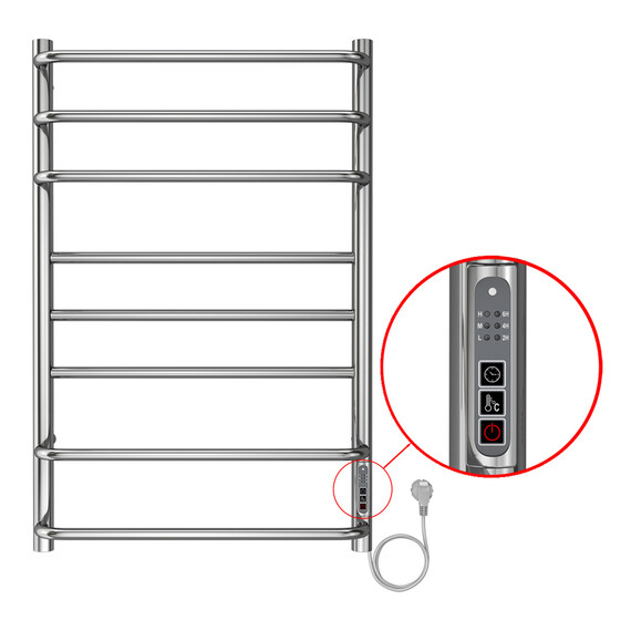 Полотенцесушитель электрический Azario Milan П8 500x800 мм AZ90858 фото 4