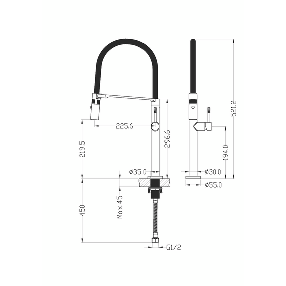 Смеситель для кухни Boheme Kitchen 114-CB, брашированная медь фото 2
