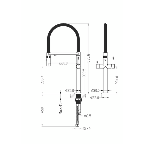 Смеситель для кухни Boheme Kitchen 115-BRB, брашированная бронза фото 2