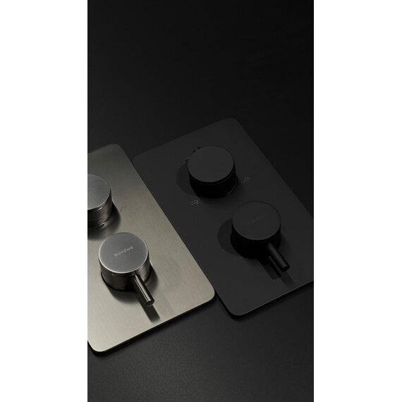 Термостат для душа Boheme Сell 134-2-GM (со скрытой частью) графит фото 2