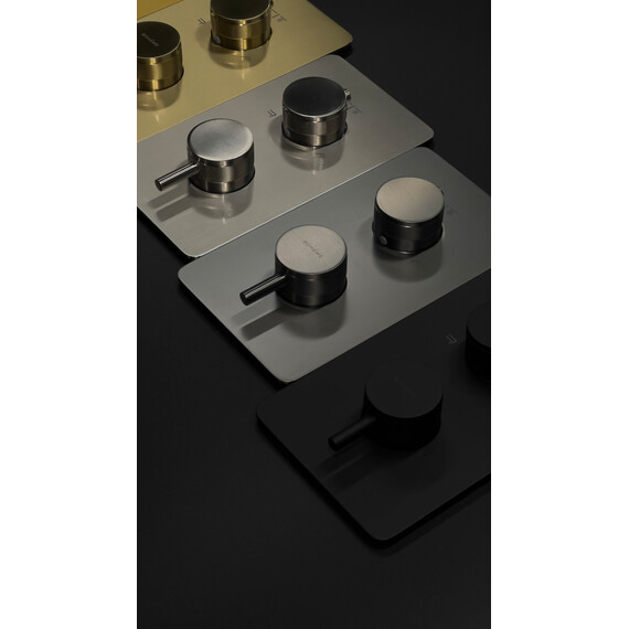 Термостат для душа Boheme Сell 134-2-GM (со скрытой частью) графит фото 3