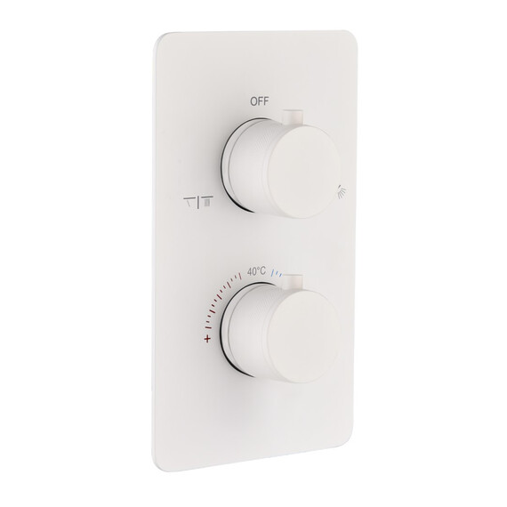 Термостат для душа Boheme Сell 134-2-MW (со скрытой частью) белый матовый фото 