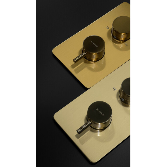 Термостат для ванны Boheme Сell 134-3-MG (со скрытой частью) золото матовое фото 2