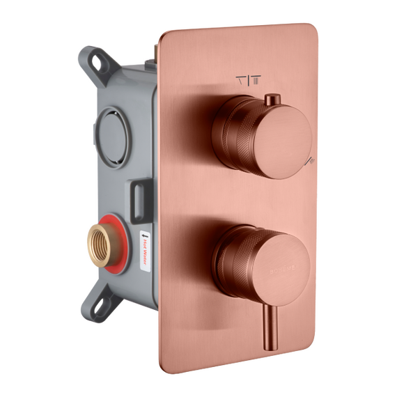 Смеситель для душа Boheme Cell 135-2-CB (со скрытой частью) медь брашированная фото 