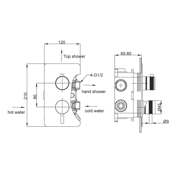 Смеситель для душа Boheme Cell 135-2-MW (со скрытой частью) белый матовый фото 2