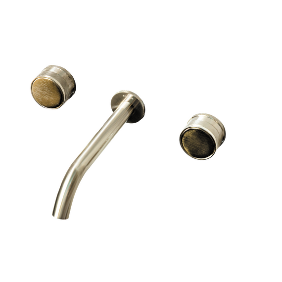 Смеситель для раковины настенный Boheme Prestige 152-2-NB-PR, никель фото 