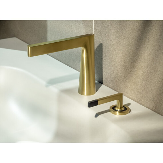 Смеситель для раковины Boheme Duo 161-MG, золото матовое фото 3