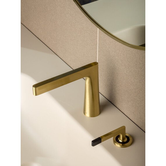 Смеситель для раковины Boheme Duo 161-MG, золото матовое фото 6