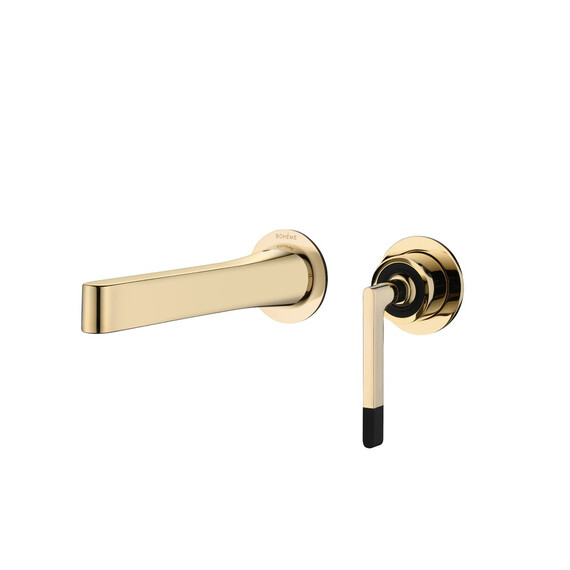 Смеситель для раковины настенный Boheme Duo 165-G (со скрытой частью) золото фото 