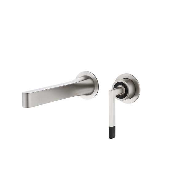 Смеситель для раковины настенный Boheme Duo 165-NB (со скрытой частью) никель фото 