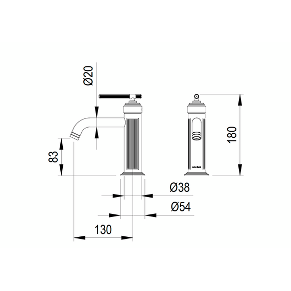 Смеситель для раковины Boheme Eterna 171-GM, графит фото 7