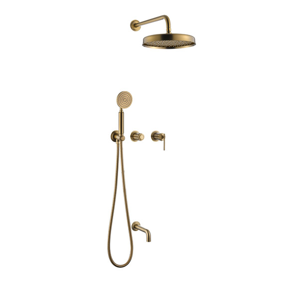 Душевая система для ванны Boheme Eterna 174-2-BR (со скрытой частью) бронза фото 