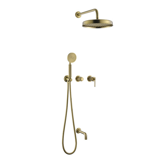 Душевая система для ванны Boheme Eterna 174-2-MG (со скрытой частью) золото матовое фото 