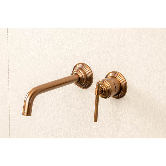 Смеситель для раковины настенный Boheme Eterna 175-BRB (со скрытой частью) бронза брашированная фото 2