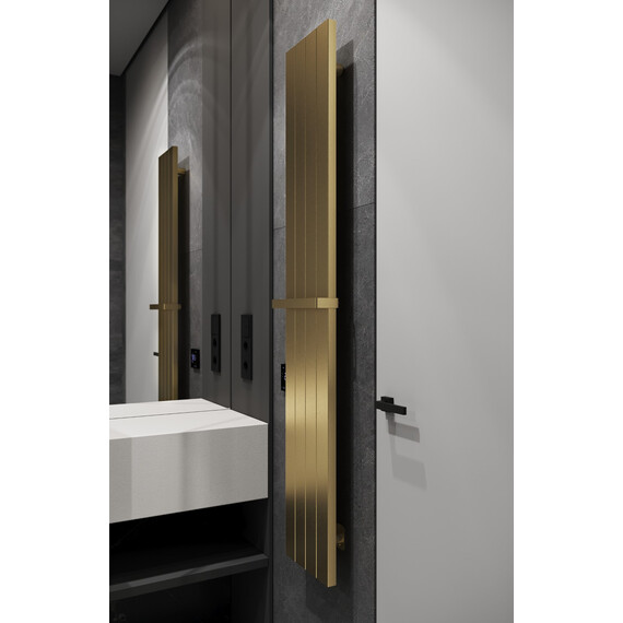 Полотенцесушитель электрический Boheme П4 250x1500 мм 725-MG, золото матовое фото 4