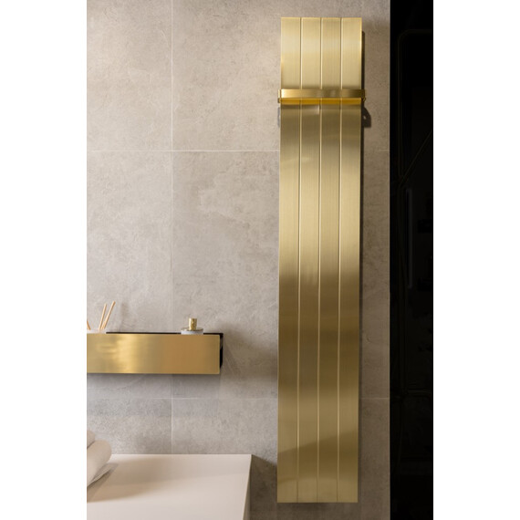 Полотенцесушитель электрический Boheme П4 250x1500 мм 725-MG, золото матовое фото 6