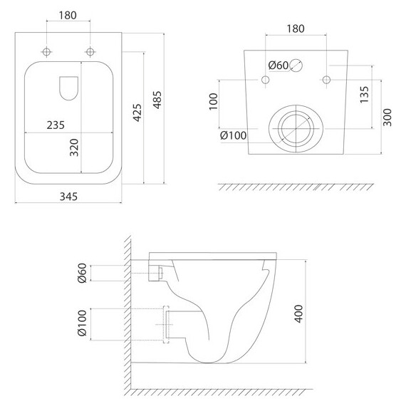 Унитаз подвесной безободковый Iddis Torr TOQFDSEi25 с тонкой крышкой микролифт (система смыва Торнадо) фото 13