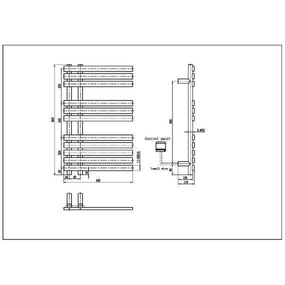 Полотенцесушитель электрический Boheme Venturo П11 80x800 мм 723-CB, брашированная медь фото 2