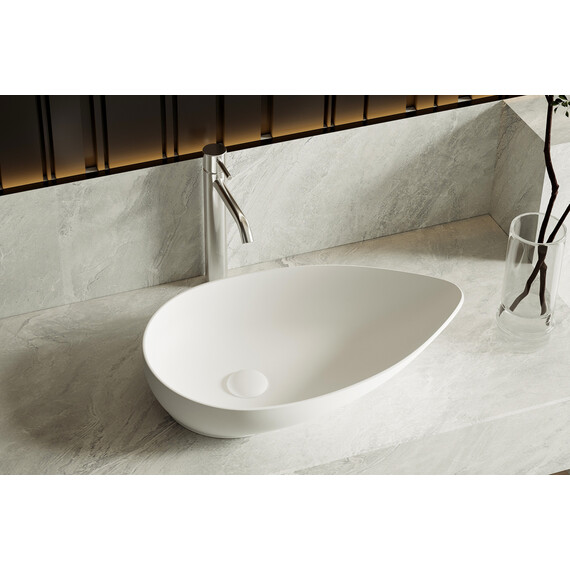 Раковина-чаша Abber Bequem 59 см AC2117MW, белый матовый фото 5