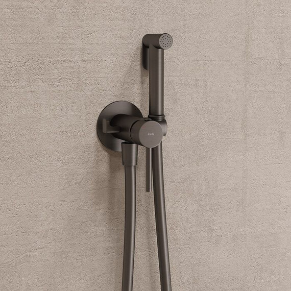 Набор для гигиенического душа Iddis Axes 005GMR0i08, графит матовый фото 2