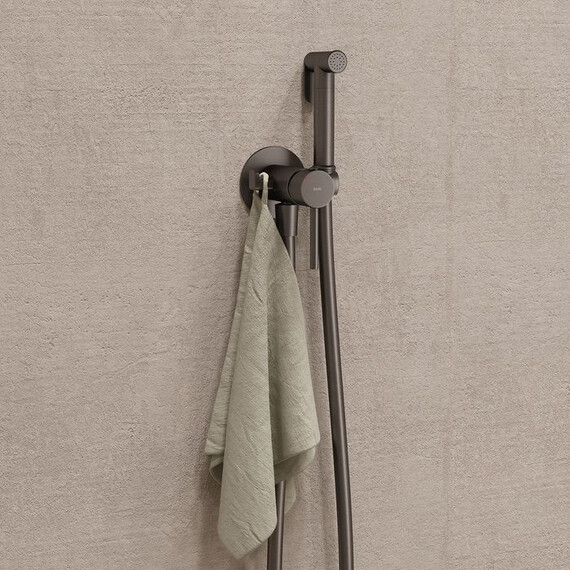 Набор для гигиенического душа Iddis Axes 005GMR0i08, графит матовый фото 3